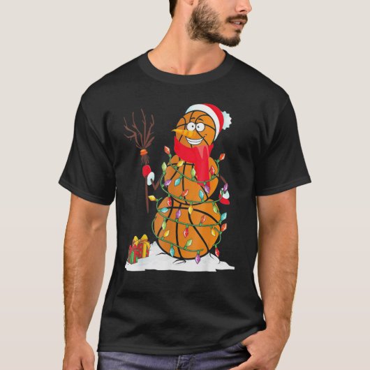 Basketball Snowman Balls T-shirt (Voorkant)