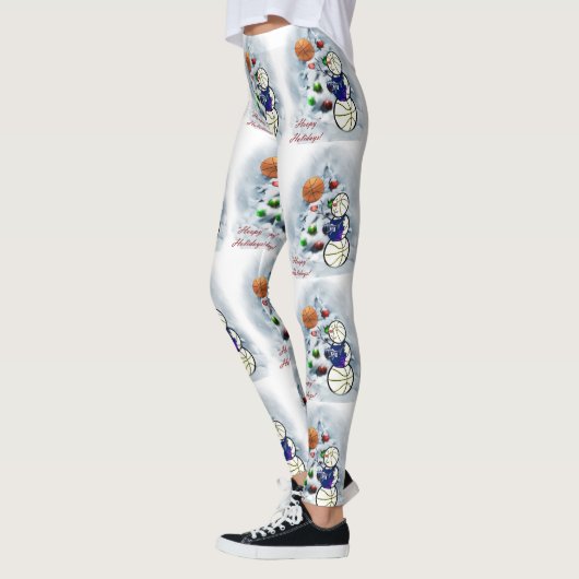 Basketball Snowman-kerstLeggings Leggings (Links)