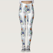 Basketball Snowman-kerstLeggings Leggings (Voorkant)