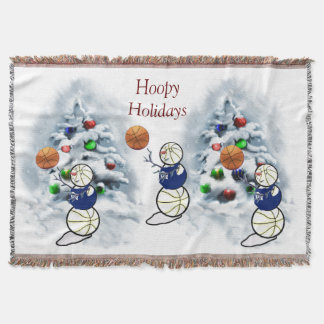 Basketball Snowman Kerstmis Deken