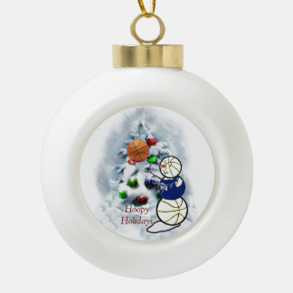 Basketball Snowman Kerstmis Keramische Bal Ornament