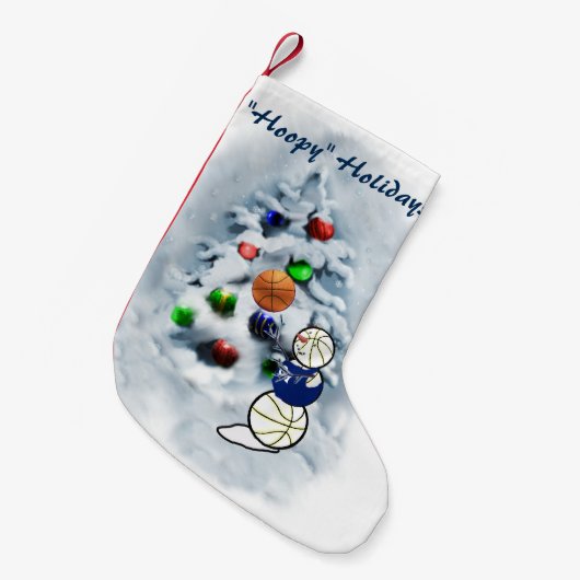 Basketball Snowman Kerstmis Kleine Kerstsok (Voorkant (Hangend))