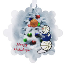 Basketball Snowman Kerstmis