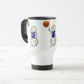Basketball Snowman Kerstmis Reisbeker (Voorkant links)