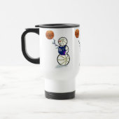 Basketball Snowman Kerstmis Reisbeker (Links)
