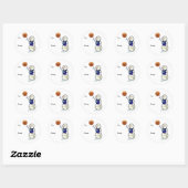 Basketball Snowman met kerstcadeaus Stickers (Vel)