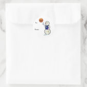 Basketball Snowman met kerstcadeaus Stickers (Tas)