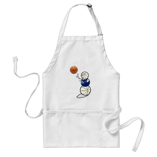 Basketball Snowman Standaard Schort (Voorkant)