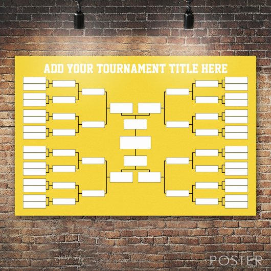 Basketball Soccer Tournament Bracket Poster