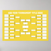 Basketball Soccer Tournament Bracket Poster (Voorkant)