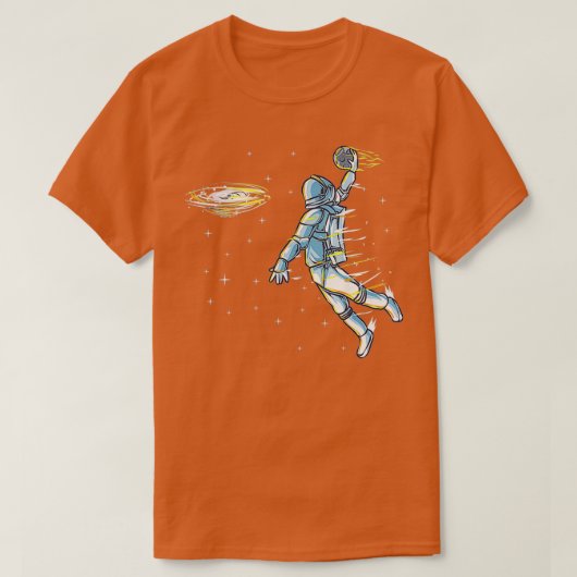 Basketball Space Astronaut Slam Dunk Science Sport T-shirt (Design voorkant)