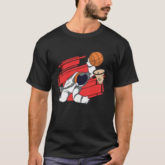 basketball spaceman space t-shirt (Voorkant)