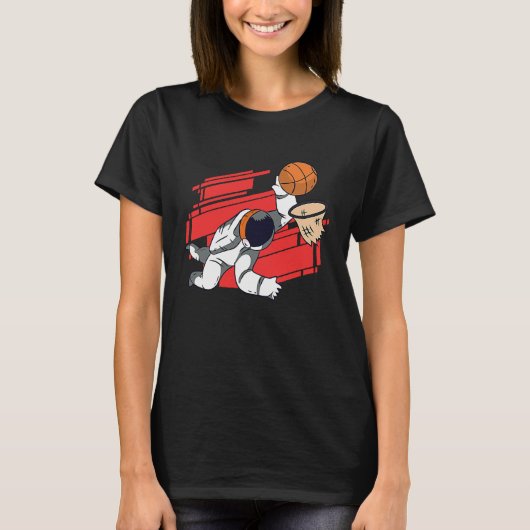 basketball spaceman space t-shirt (Voorkant)