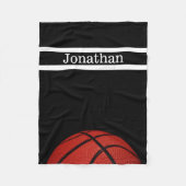 Basketball Speciaal gepersonaliseerd met naam deke Fleece Deken (Voorkant)