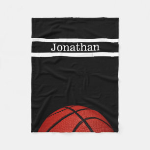 Basketball Speciaal gepersonaliseerd met naam deke Fleece Deken