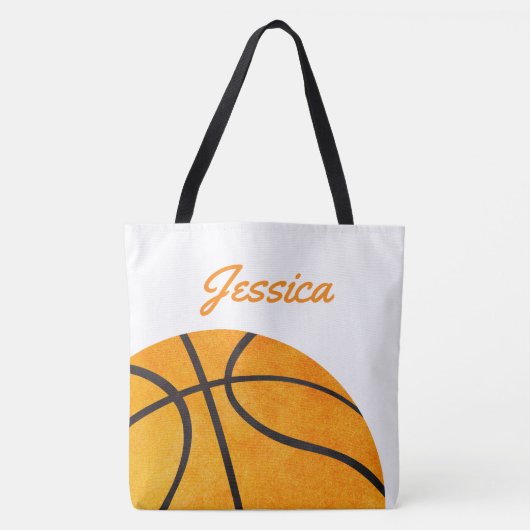 Basketball Specialized Oranje Girls Kinder Trendy Tote Bag (Voorkant)