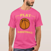 Basketball spelen t-shirt (Voorkant)