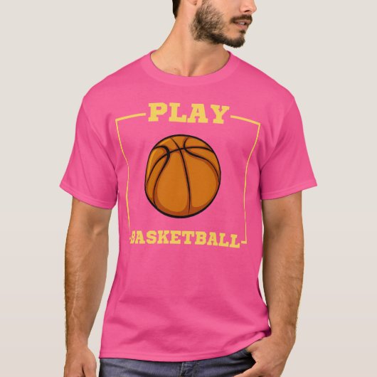 Basketball spelen t-shirt (Voorkant)