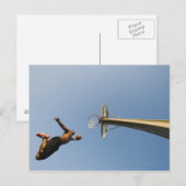 Basketball speler 2 briefkaart (Voorkant / Achterkant)