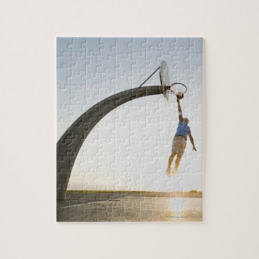 Basketball speler 3 legpuzzel (Verticaal)