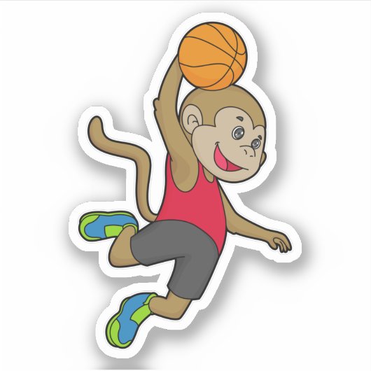 Basketball-speler Basketball Sticker (Voorkant)