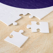 Basketball-speler die mono line speelt legpuzzel (Zijkant)