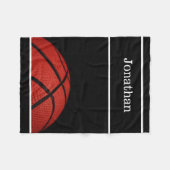 Basketball-speler fa, naam zwart fleece deken (Voorkant (Horizontaal))
