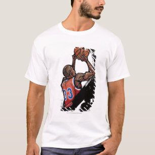 Basketball-speler houdt bal vast t-shirt