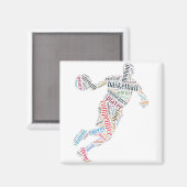 Basketball-speler Magneet (Voorkant / Achterkant)