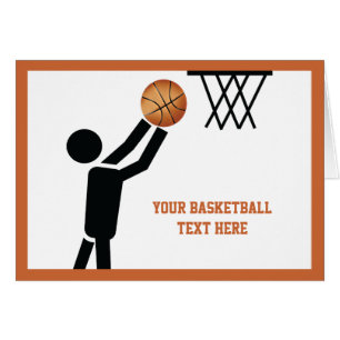 Basketball-speler met ball custom