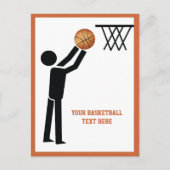 Basketball-speler met ball custom briefkaart (Voorkant)