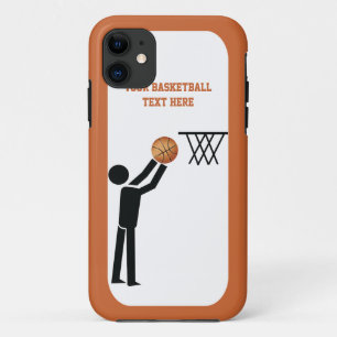 Basketball-speler met ball custom iPhone 11 hoesje
