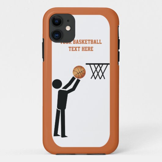 Basketball-speler met ball custom Case-Mate iPhone case (Achterkant)