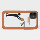 Basketball-speler met ball custom Case-Mate iPhone case (Achterkant (horizontaal))
