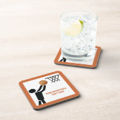 Basketball-speler met ball custom drankjes onderzetter (Rechterzijde)