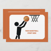 Basketball-speler met ball custom kaart (Voorkant / Achterkant)