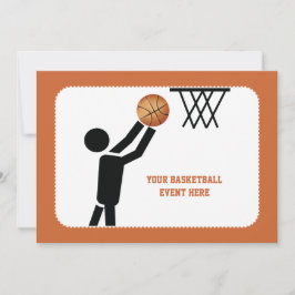 Basketball-speler met ball custom kaart