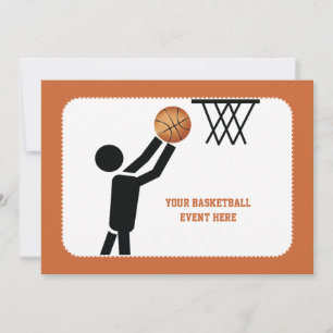 Basketball-speler met ball custom kaart