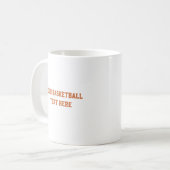 Basketball-speler met ball custom koffiemok (Voorkant links)
