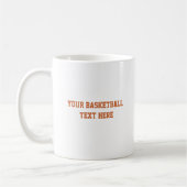 Basketball-speler met ball custom koffiemok (Links)