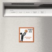 Basketball-speler met ball custom magneet (Insitu (Vaatwasser))