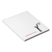 Basketball-speler met ball custom notitieblok (Schuin)