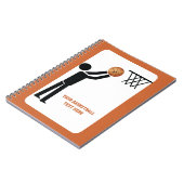 Basketball-speler met ball custom notitieboek (Linkerzijde)