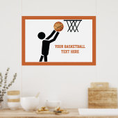 Basketball-speler met ball custom poster (Keuken)