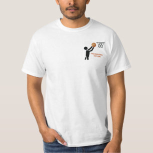 Basketball-speler met ball custom t-shirt