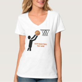 Basketball-speler met ball custom t-shirt
