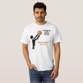 Basketball-speler met ball custom t-shirt (Voorkant volledig)