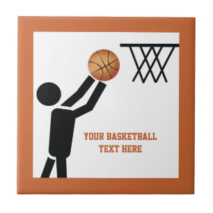 Basketball-speler met ball custom tegeltje
