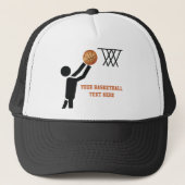 Basketball-speler met ball custom trucker pet (Voorkant)