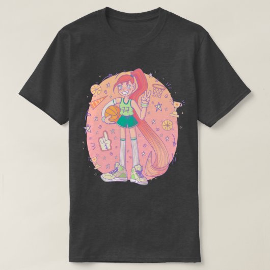 Basketball-speler T-shirt (Design voorkant)